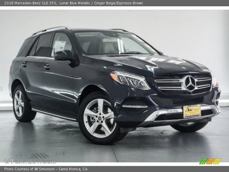 Lunar Blue Metallic / Ginger Beige/Espresso Brown 2018 Mercedes-Benz GLE 350