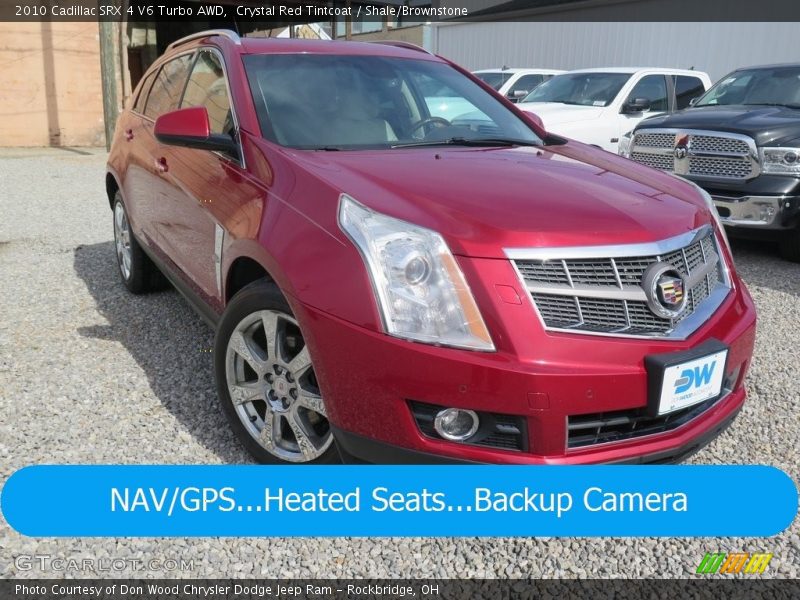 Crystal Red Tintcoat / Shale/Brownstone 2010 Cadillac SRX 4 V6 Turbo AWD