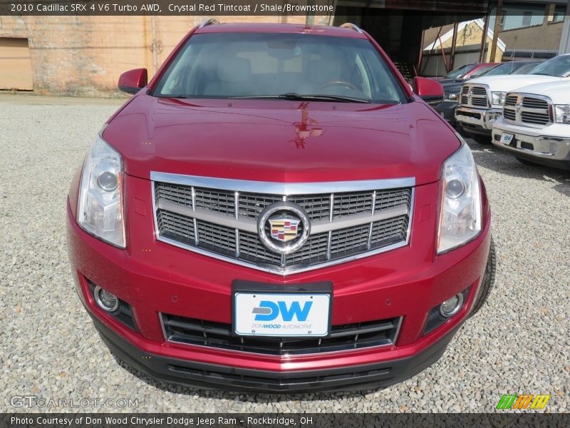 Crystal Red Tintcoat / Shale/Brownstone 2010 Cadillac SRX 4 V6 Turbo AWD