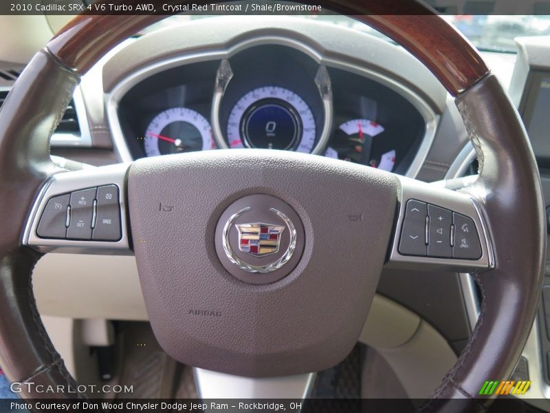 Crystal Red Tintcoat / Shale/Brownstone 2010 Cadillac SRX 4 V6 Turbo AWD