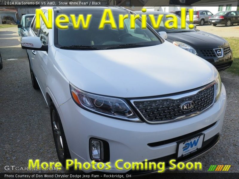 Snow White Pearl / Black 2014 Kia Sorento SX V6 AWD
