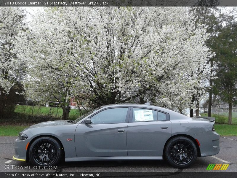 Destroyer Gray / Black 2018 Dodge Charger R/T Scat Pack