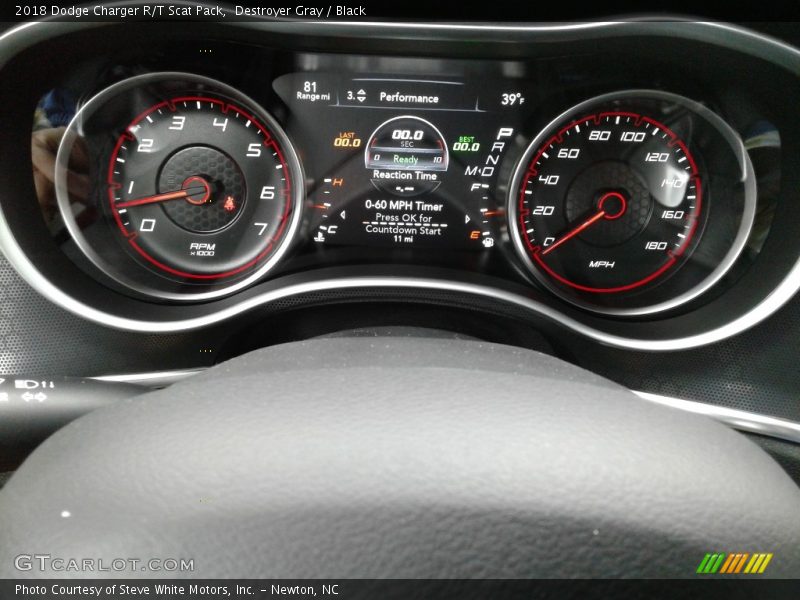 Destroyer Gray / Black 2018 Dodge Charger R/T Scat Pack