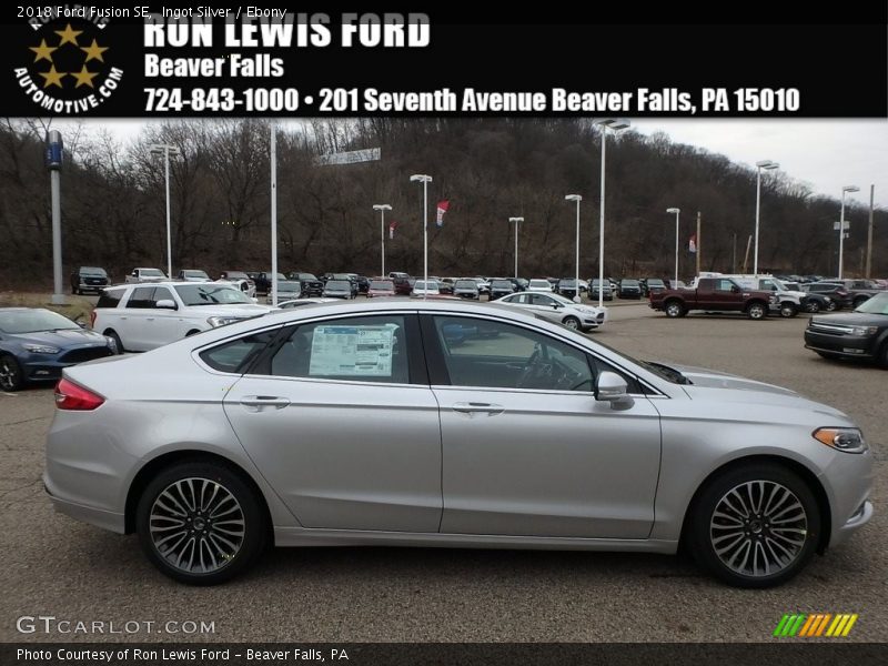 Ingot Silver / Ebony 2018 Ford Fusion SE