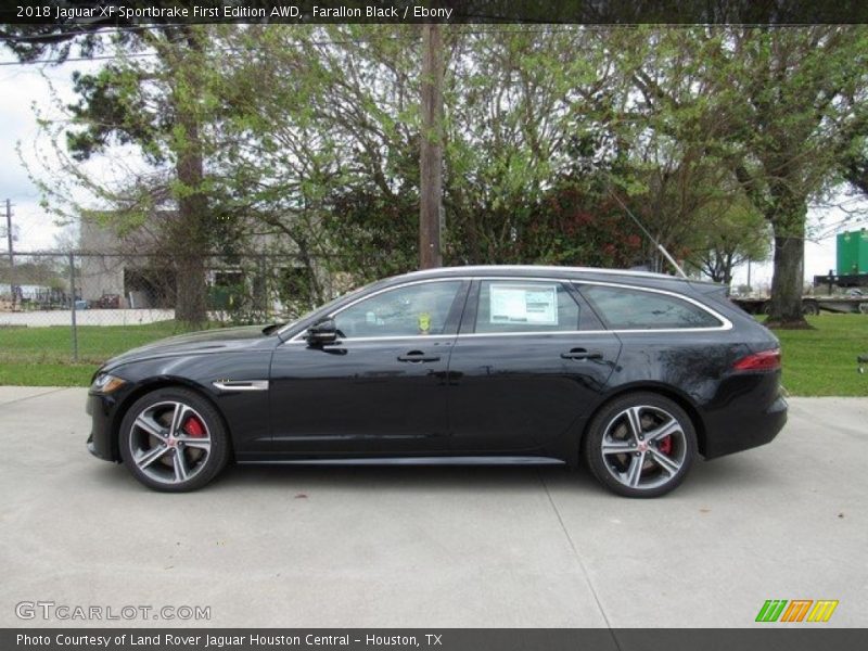Farallon Black / Ebony 2018 Jaguar XF Sportbrake First Edition AWD