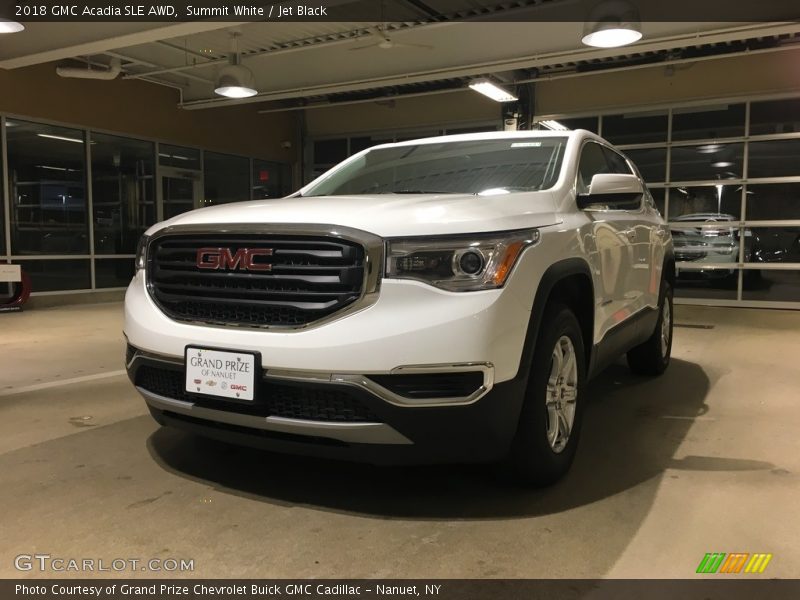 Summit White / Jet Black 2018 GMC Acadia SLE AWD