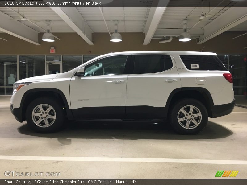 Summit White / Jet Black 2018 GMC Acadia SLE AWD