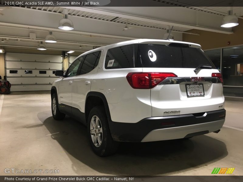 Summit White / Jet Black 2018 GMC Acadia SLE AWD