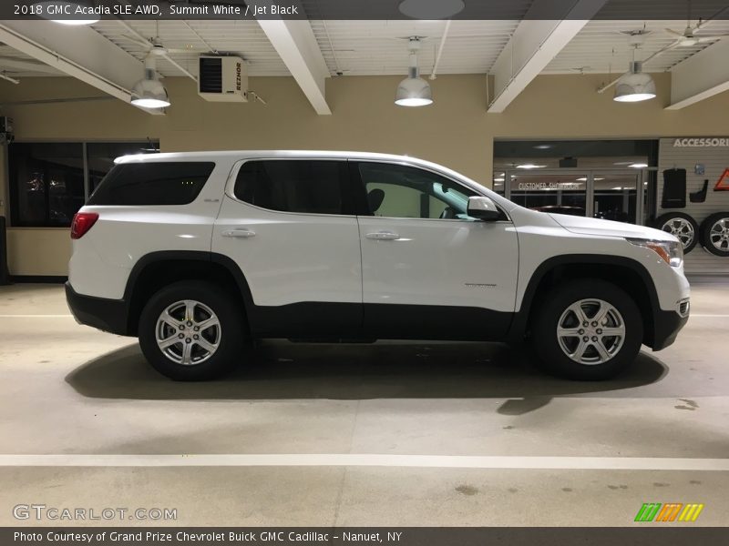 Summit White / Jet Black 2018 GMC Acadia SLE AWD