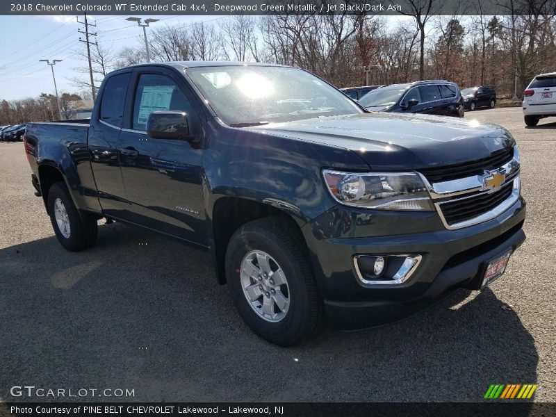 Deepwood Green Metallic / Jet Black/Dark Ash 2018 Chevrolet Colorado WT Extended Cab 4x4