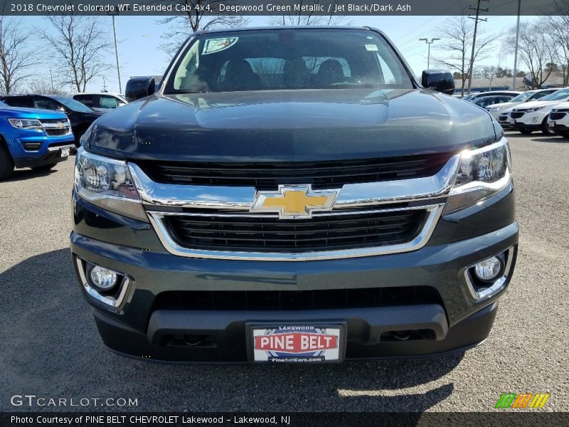 Deepwood Green Metallic / Jet Black/Dark Ash 2018 Chevrolet Colorado WT Extended Cab 4x4