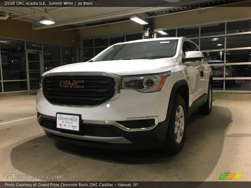 Summit White / Jet Black 2018 GMC Acadia SLE