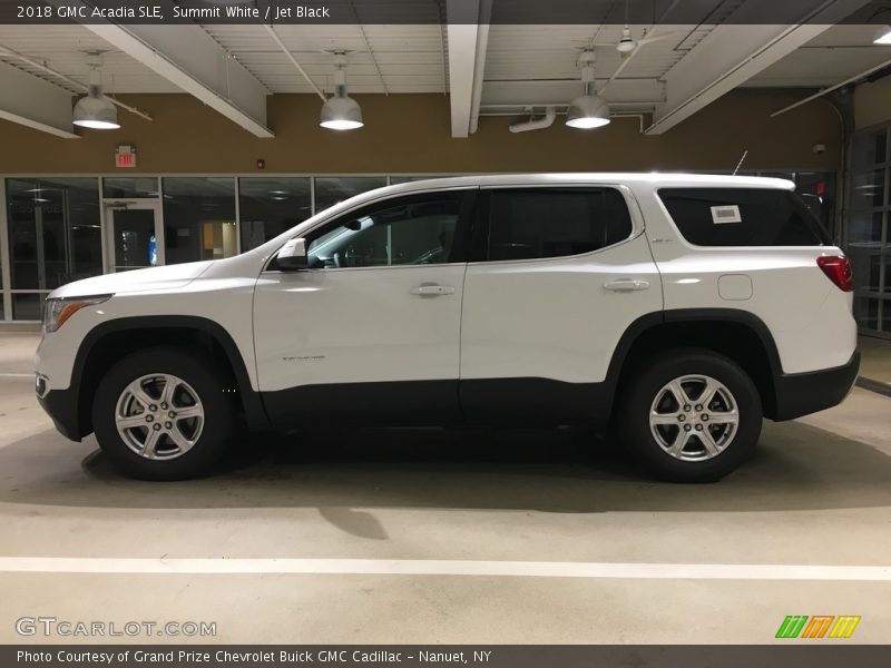 Summit White / Jet Black 2018 GMC Acadia SLE