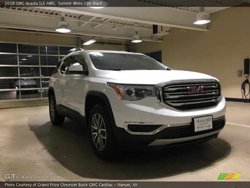 Summit White / Jet Black 2018 GMC Acadia SLE AWD