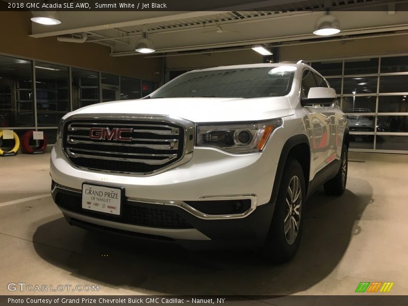 Summit White / Jet Black 2018 GMC Acadia SLE AWD