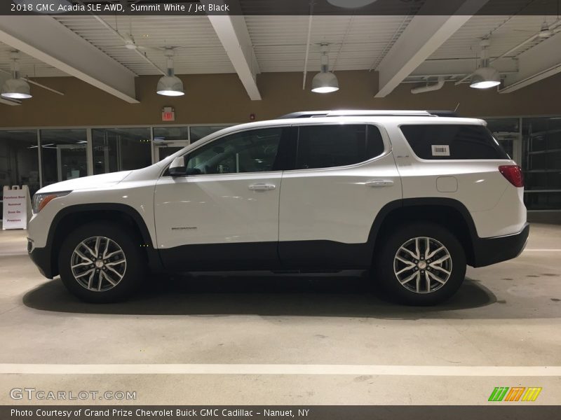 Summit White / Jet Black 2018 GMC Acadia SLE AWD