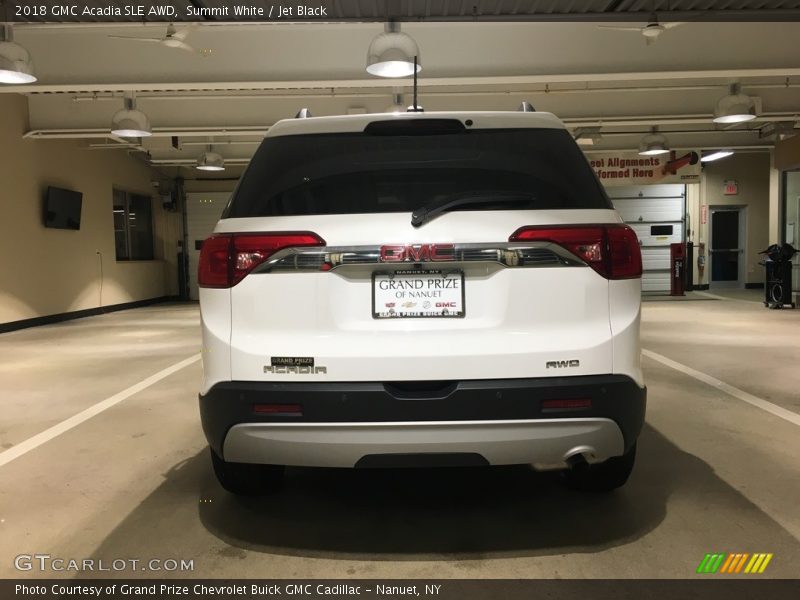 Summit White / Jet Black 2018 GMC Acadia SLE AWD