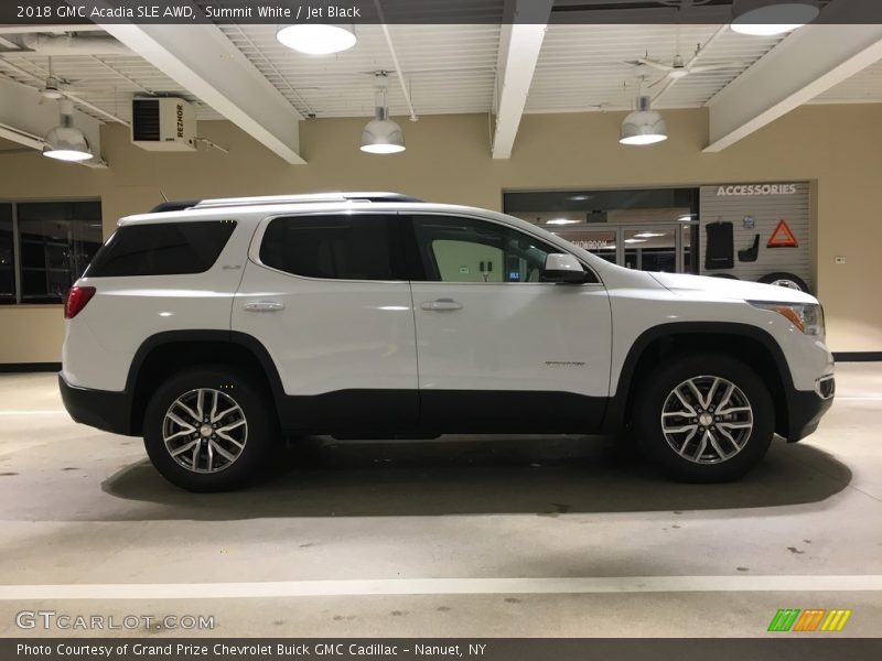 Summit White / Jet Black 2018 GMC Acadia SLE AWD