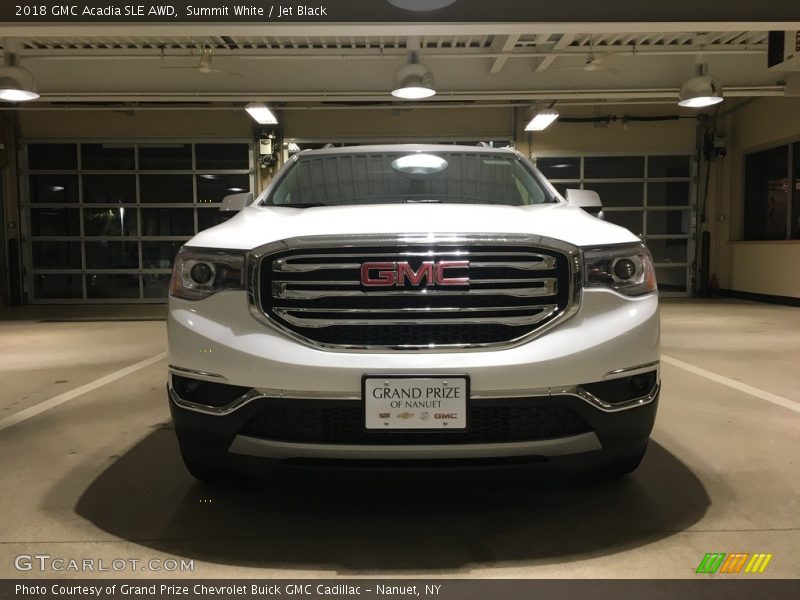 Summit White / Jet Black 2018 GMC Acadia SLE AWD