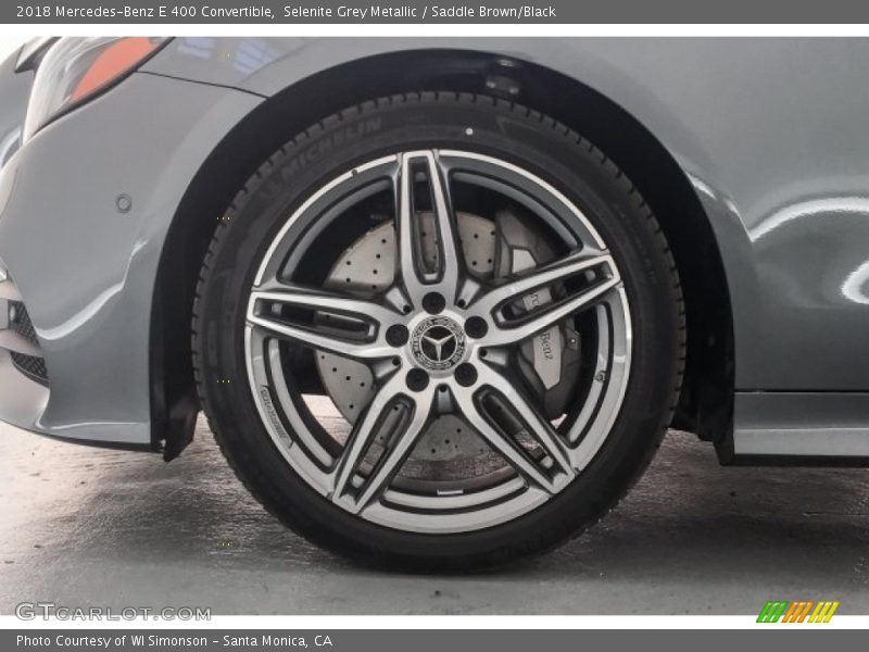 Selenite Grey Metallic / Saddle Brown/Black 2018 Mercedes-Benz E 400 Convertible