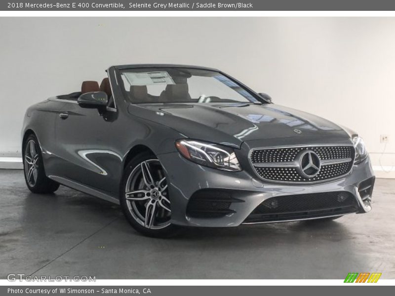 Selenite Grey Metallic / Saddle Brown/Black 2018 Mercedes-Benz E 400 Convertible