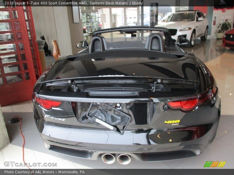 Santorini Black Metallic / Ebony 2018 Jaguar F-Type 400 Sport Convertible AWD