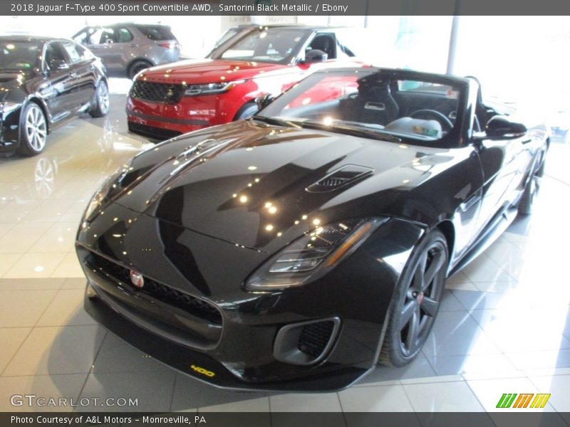 Santorini Black Metallic / Ebony 2018 Jaguar F-Type 400 Sport Convertible AWD