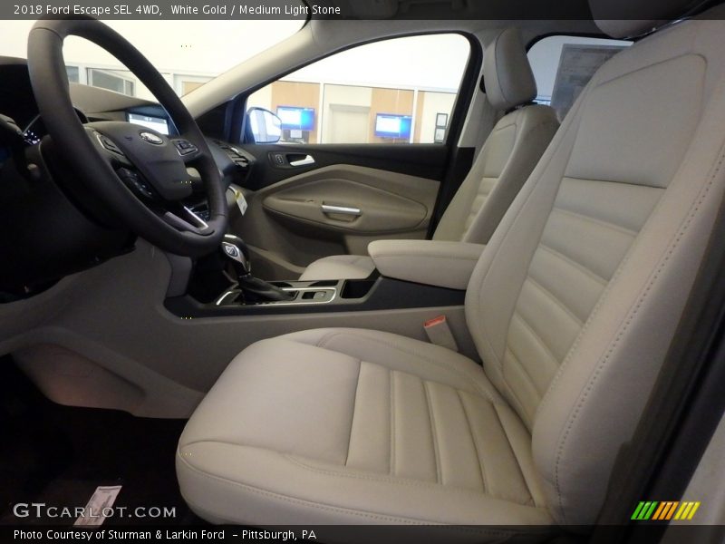 White Gold / Medium Light Stone 2018 Ford Escape SEL 4WD