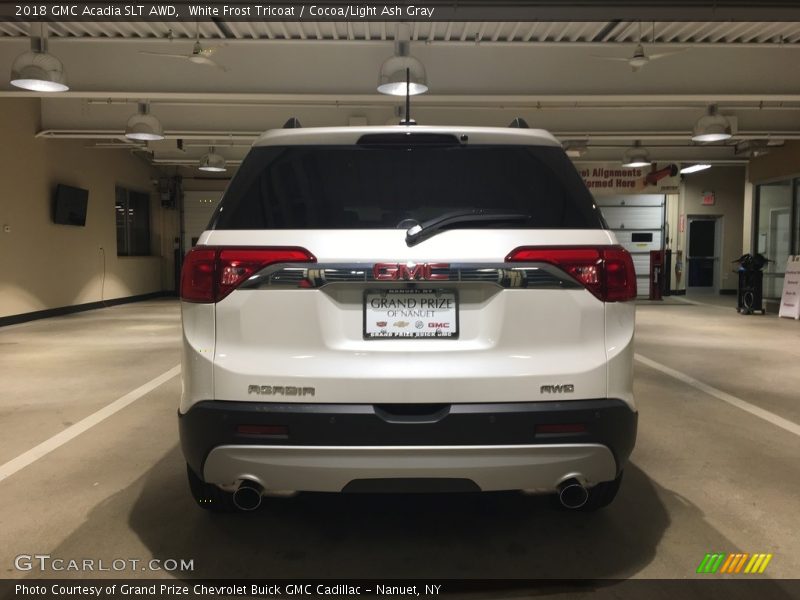 White Frost Tricoat / Cocoa/Light Ash Gray 2018 GMC Acadia SLT AWD