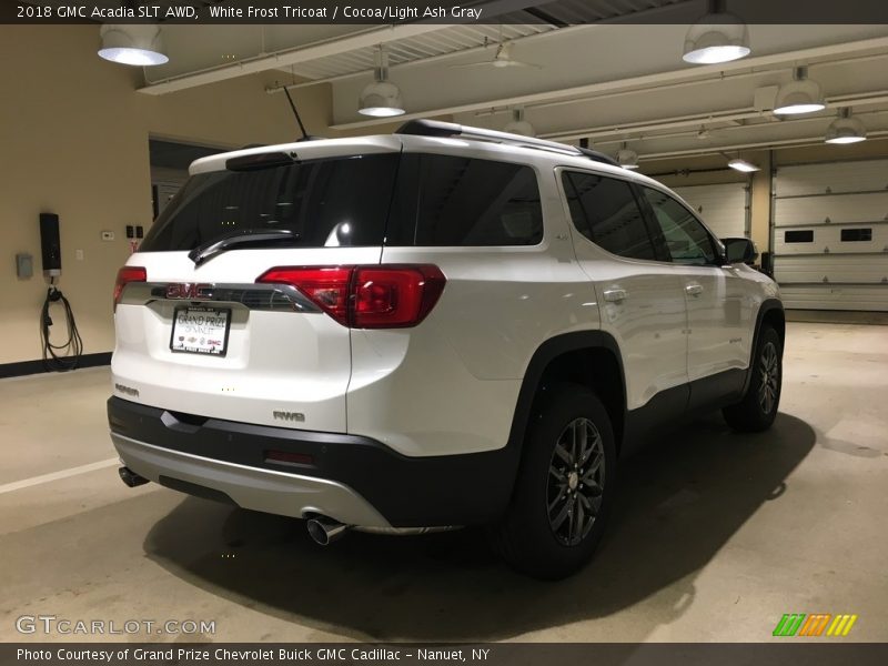 White Frost Tricoat / Cocoa/Light Ash Gray 2018 GMC Acadia SLT AWD