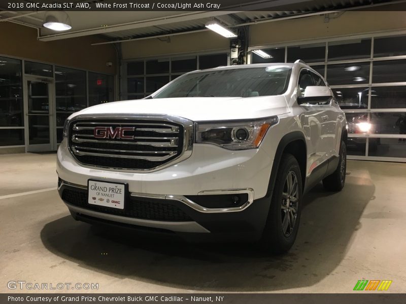 White Frost Tricoat / Cocoa/Light Ash Gray 2018 GMC Acadia SLT AWD