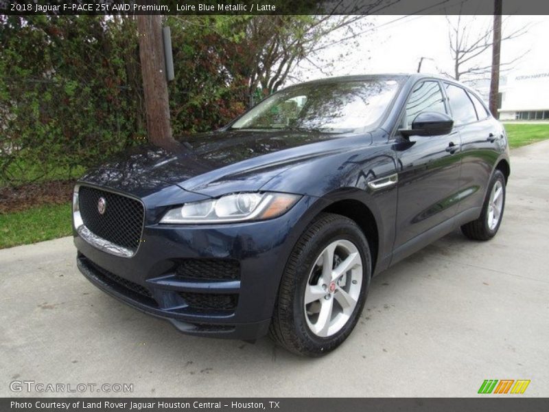 Loire Blue Metallic / Latte 2018 Jaguar F-PACE 25t AWD Premium