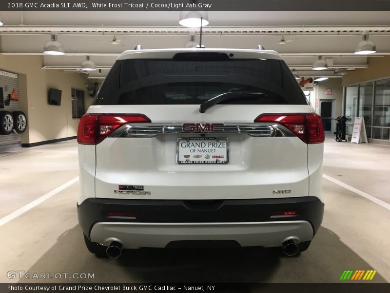 White Frost Tricoat / Cocoa/Light Ash Gray 2018 GMC Acadia SLT AWD