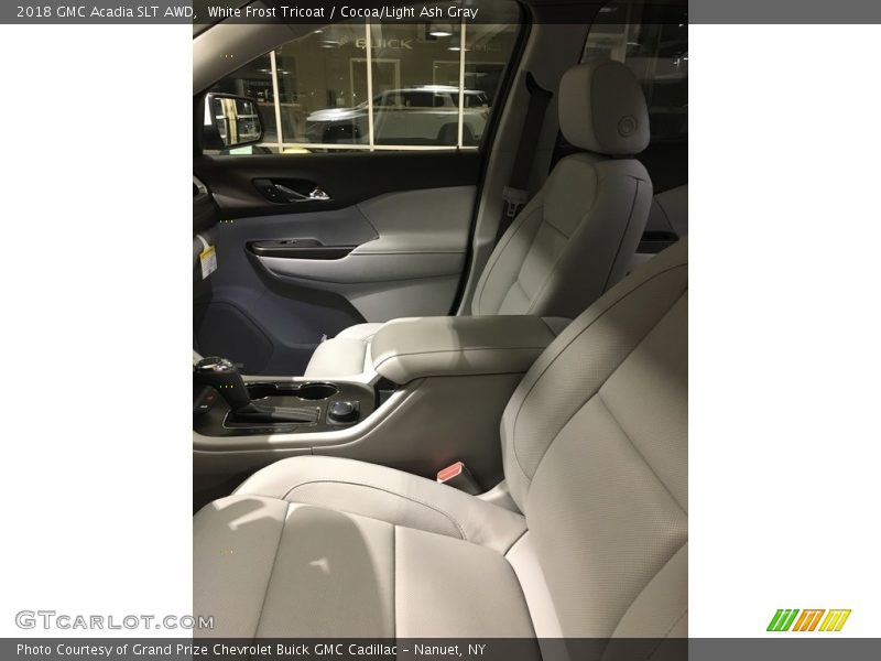 White Frost Tricoat / Cocoa/Light Ash Gray 2018 GMC Acadia SLT AWD