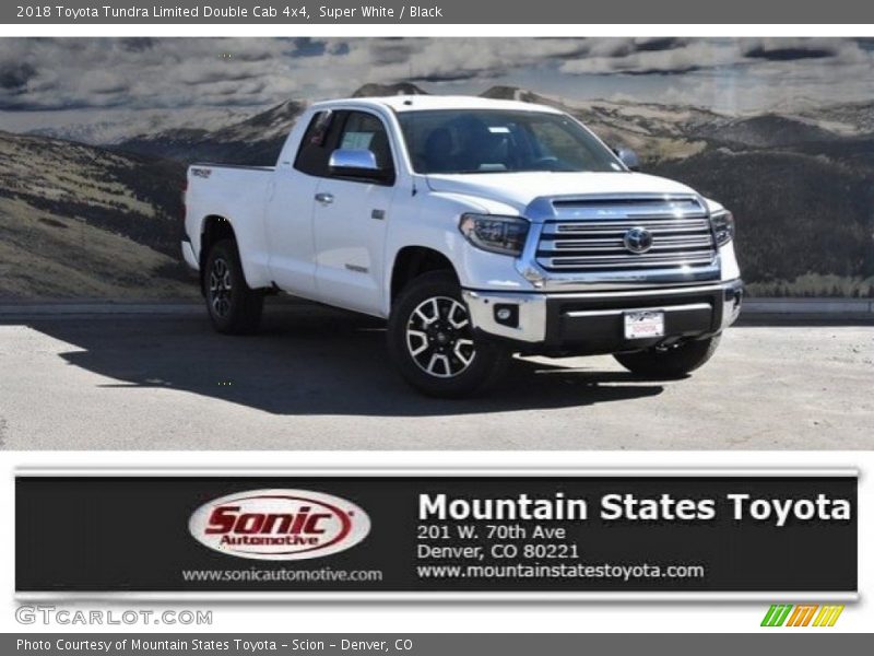 Super White / Black 2018 Toyota Tundra Limited Double Cab 4x4