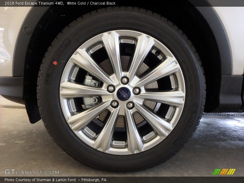 White Gold / Charcoal Black 2018 Ford Escape Titanium 4WD