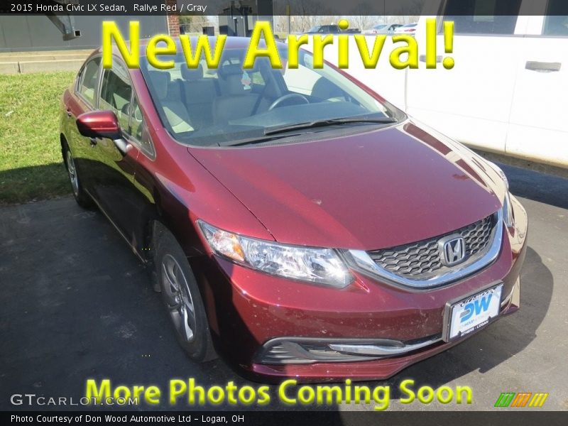 Rallye Red / Gray 2015 Honda Civic LX Sedan