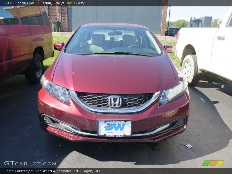 Rallye Red / Gray 2015 Honda Civic LX Sedan