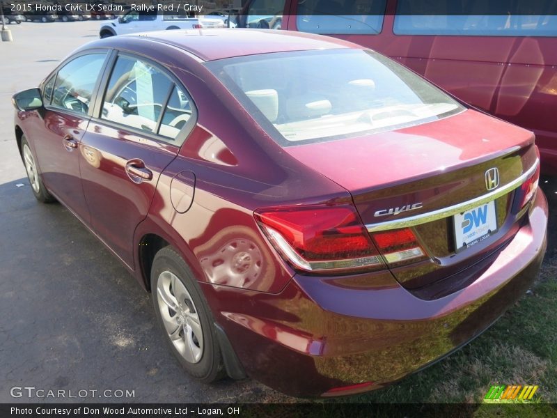 Rallye Red / Gray 2015 Honda Civic LX Sedan