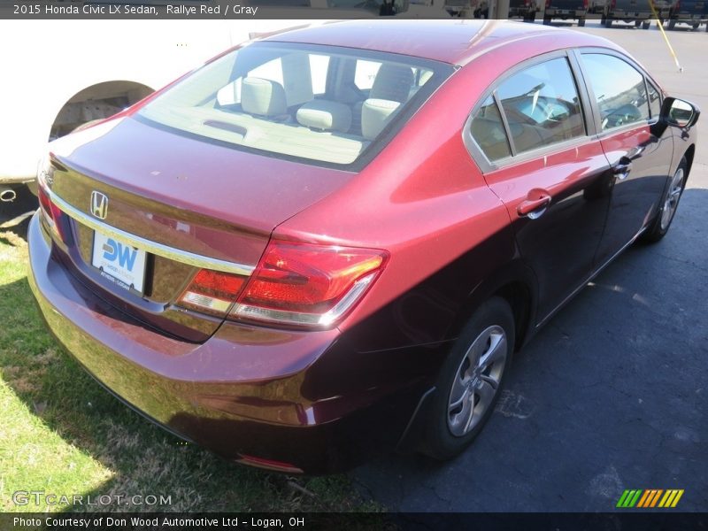 Rallye Red / Gray 2015 Honda Civic LX Sedan
