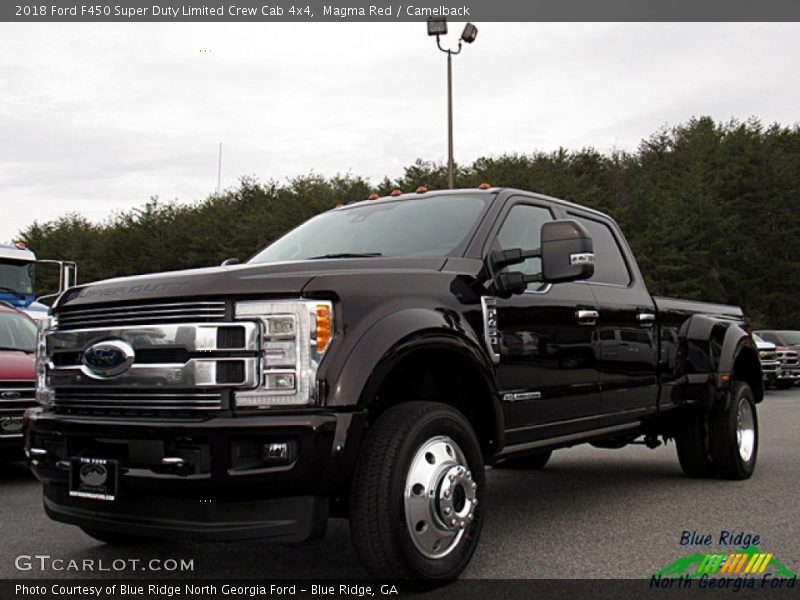 Magma Red / Camelback 2018 Ford F450 Super Duty Limited Crew Cab 4x4