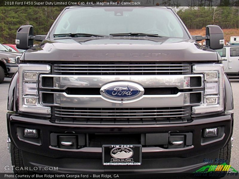Magma Red / Camelback 2018 Ford F450 Super Duty Limited Crew Cab 4x4