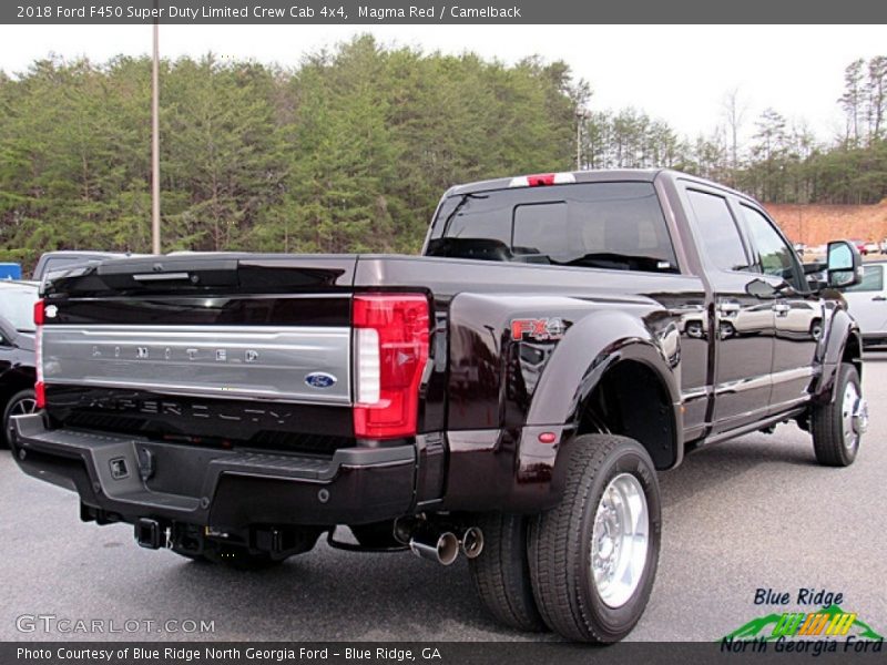 Magma Red / Camelback 2018 Ford F450 Super Duty Limited Crew Cab 4x4