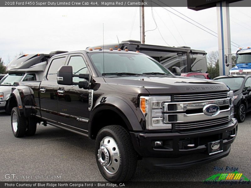 Magma Red / Camelback 2018 Ford F450 Super Duty Limited Crew Cab 4x4
