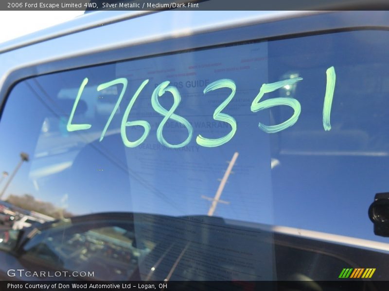 Silver Metallic / Medium/Dark Flint 2006 Ford Escape Limited 4WD