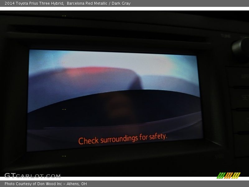 Barcelona Red Metallic / Dark Gray 2014 Toyota Prius Three Hybrid