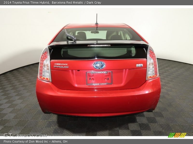 Barcelona Red Metallic / Dark Gray 2014 Toyota Prius Three Hybrid