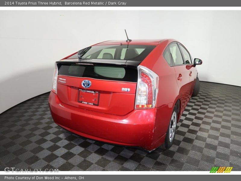 Barcelona Red Metallic / Dark Gray 2014 Toyota Prius Three Hybrid