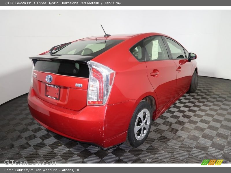 Barcelona Red Metallic / Dark Gray 2014 Toyota Prius Three Hybrid