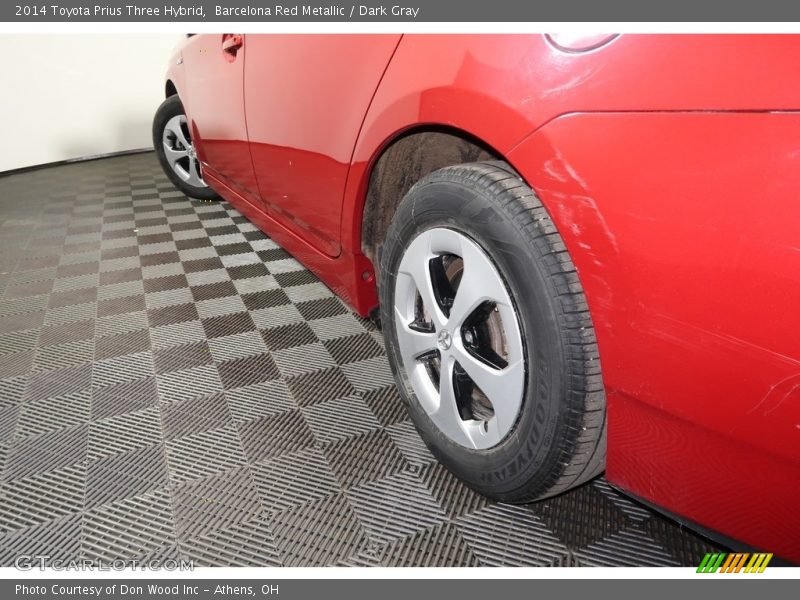 Barcelona Red Metallic / Dark Gray 2014 Toyota Prius Three Hybrid